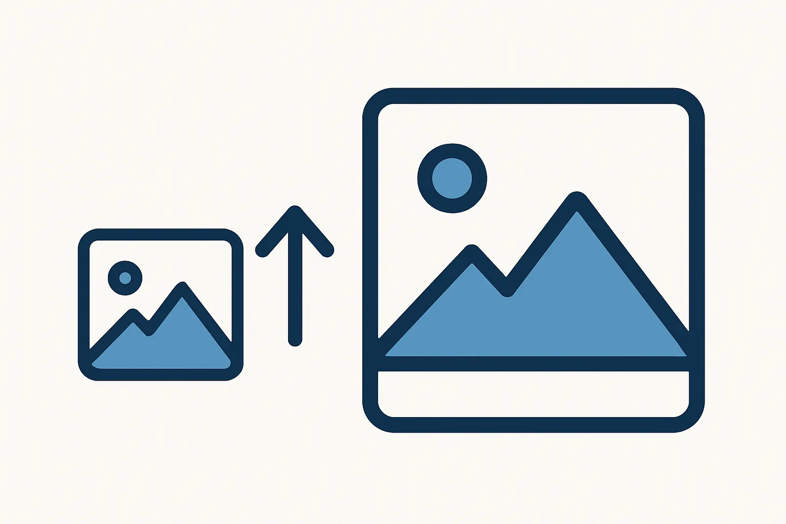 Upscale Image: Boost Photo Resolution and Quality – illustration